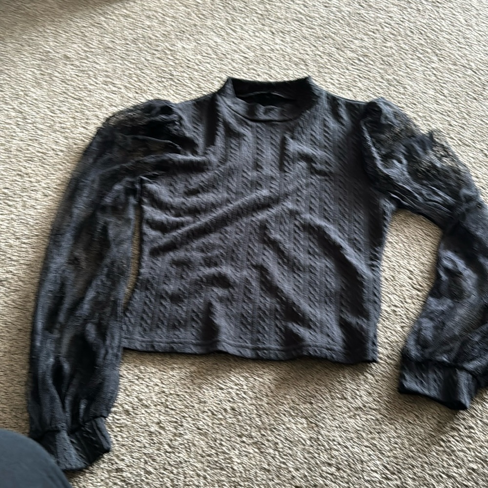 🌴SHEIN BLACK LACE BLOUSE 🌴 - Picture 1 of 5
